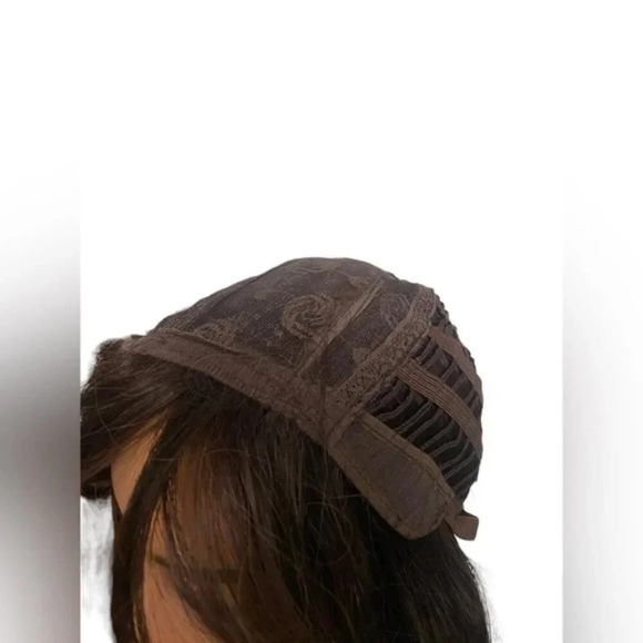 Brown To Dark Blonde hair Wig with Bangs 20” - Picture 5 of 11